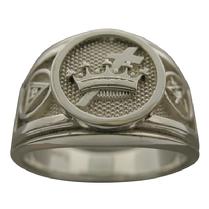 York Rite ring with Knights Templar cross & crown, cryptic mason and triple tau emblems