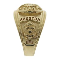 Created as a custom order in 14k yellow gold with a 0.08 ct. round brilliant diamond. Top and either side of this style ring can be designed to your order.